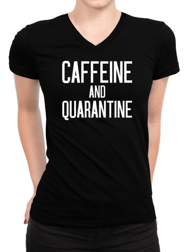 Idakoos Polo Cuello V De Mujer Caffeine And Quarentine