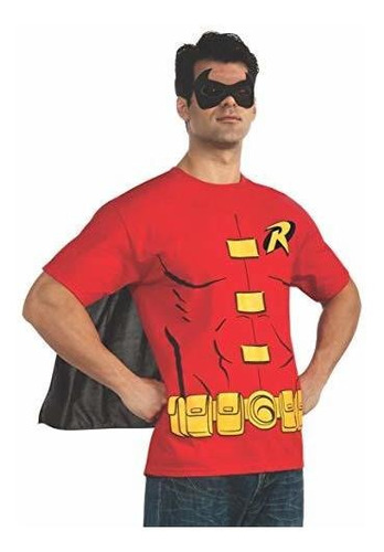 Rubie S Costume Dc Comics Men S Robin T Shirt Con Cape ...