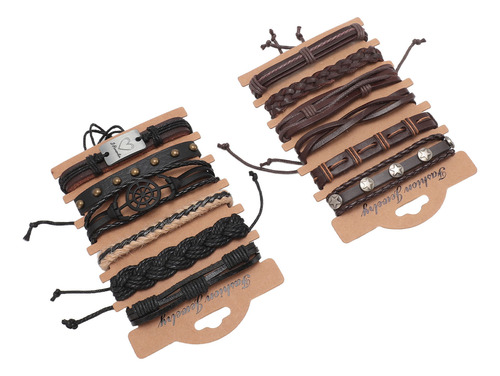 Pulseras De Piel Sintética Para Mujer, Juego De 12 Pulseras,