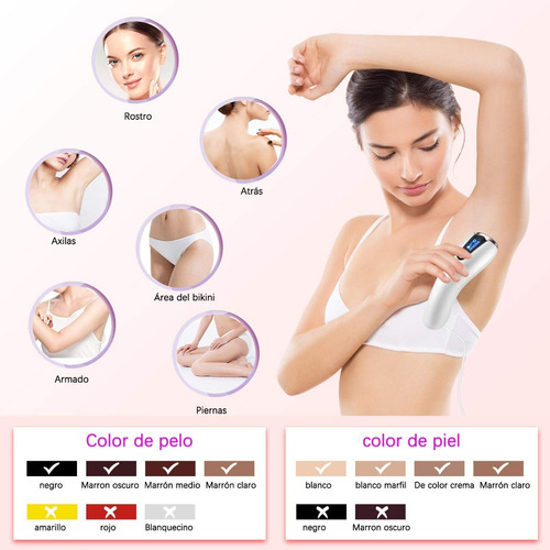 Imagen 10 de 10 de Depiladora Permanente Láser 999,999 Flashes Facial Y Corpora
