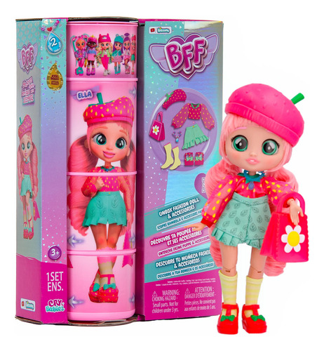 Muñeca De Moda Cry Babies Bff Ella Con 9 Sorpresas 20 Cm