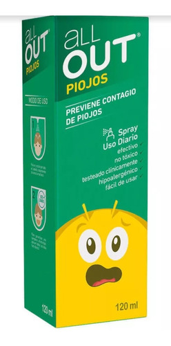 All Out Spray Uso Diario Prevenir Contagio De Piojos  120 Ml