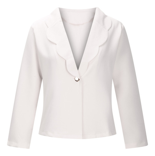 Chamarra Holgada Tipo Blazer De Manga Superior Para Mujer, A