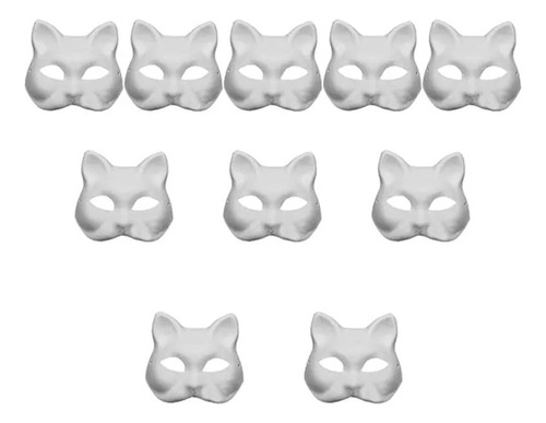 10 Piezas De Papel De Gato En Blanco For Manualidades