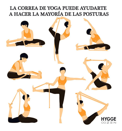 Imagen 6 de 10 de Cinturón Yoga Cinto Pilates Fitness Estiramiento Elongación