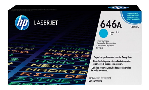 Toner Original Hp 646a Cian Cf031a Laserjet Cm4540