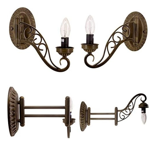 Werfactory Tiffany Lámpara De Pared W8l19 Pulgadas Brazo Osc