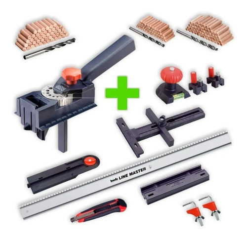 Kit Regla Line Master 10 Accesorios + Set 154 Pz Entarugador