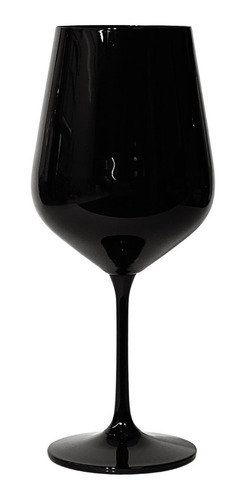 Imagen 2 de 8 de Copón Copa Vino Cristal Negra Bohemia Strix 580ml Set X 2