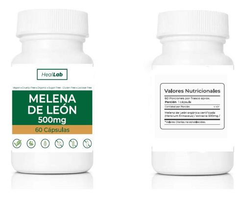 Melena Leon 500 Mg Cap 60  Hericium Erinaceus Adaptogeno