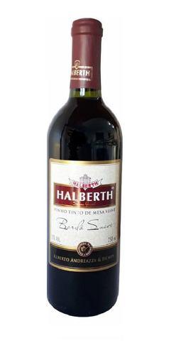 Imagem 3 de 4 de Vinho Tinto De Mesa Suave Halberth Bordô 750ml