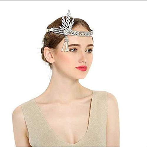 Getnoivas 1920s Flapper Gran Gatsby Diadema Hoja Tiara Nupci