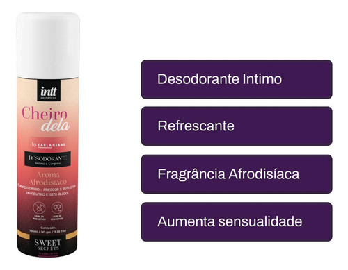 Desodorantes Íntimo Corporal Limpa Menta E Carla Geane Kit