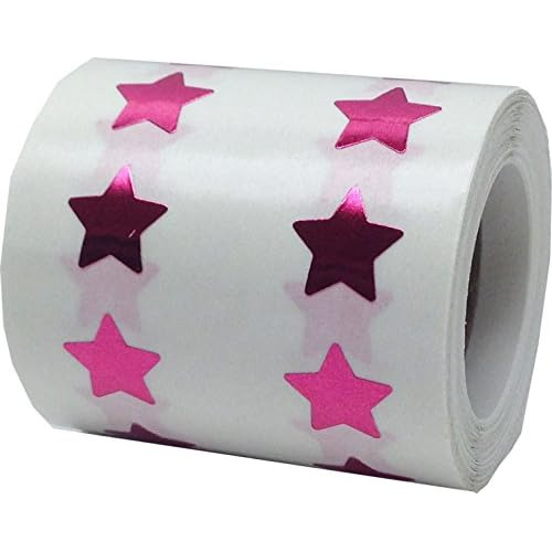 Pegatinas Metálicas Forma De Estrella Rosa De 0.50 Pul...