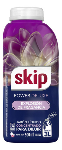 Jabón Líquido Concentrado P/diluir Skip Power Deluxe 500 Ml
