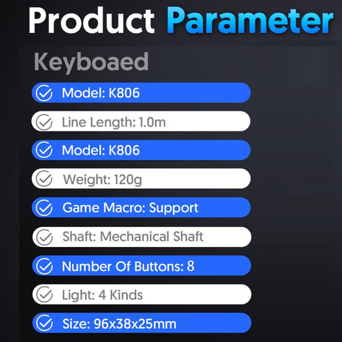 Interruptor Mecânico Macro Programável De 8 Teclas Totalment
