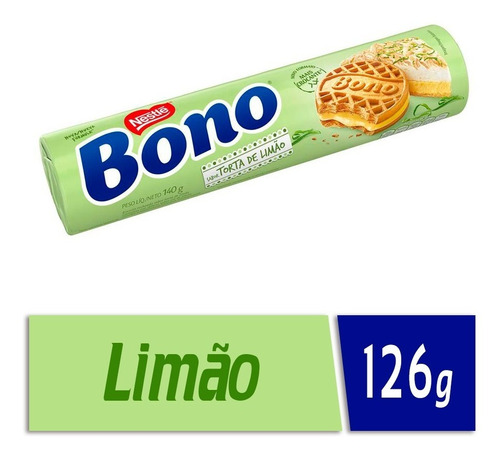 Biscoito Torta De Limao Bono Pacote 126g Bono 7891000305317