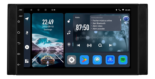 Multimidia Toyota Android 13 7p Wifi 2gb Voz Gps Carplay Cam