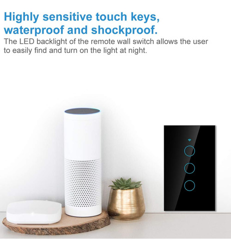 Interruptor Wifi Táctil Control Remoto Compatible Con Google
