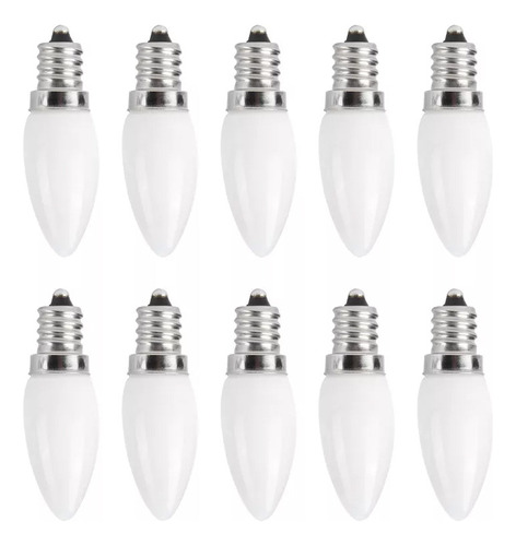 Minibombilla Decorativa E12 De 1,5 W Para Candelabro, 10 Uni