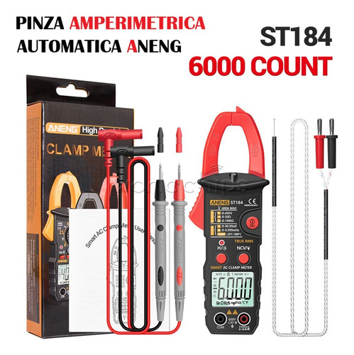 Tester Pinza Amperimetrica St184 Capacimetro Multimetro Acdc