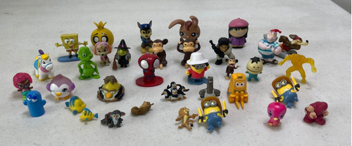 Lote De Mini Figuras Paw Patrol Minions Enanito Bob Esponja