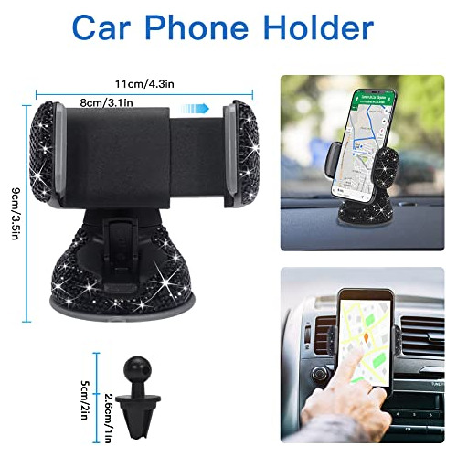 Accesorios Brillantes Automóvil Mujeres, Juego De Ganc...