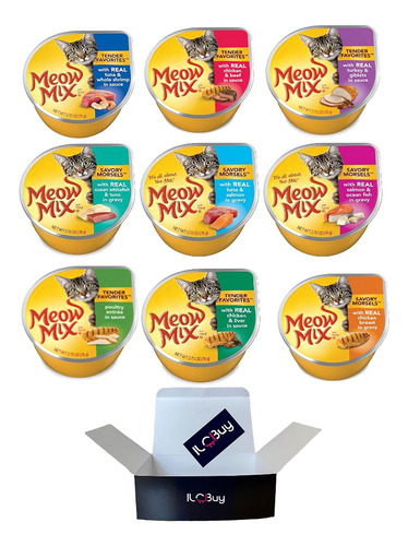 Meow Mix Paquete Variado De Alimentos Humedos Para Gatos Con