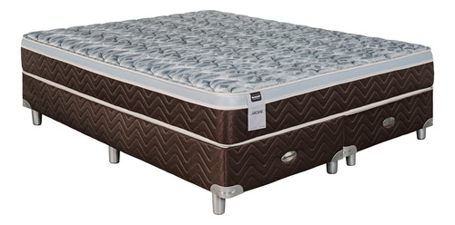 Conjunto Sommier Y Colchon Springwall Jackie 200x200x25 Gris Y Marrona