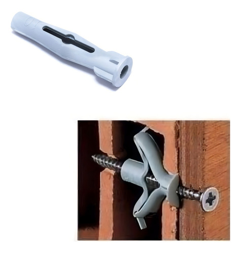 Bucha Fu Bloco Oco Com Aba 6mm Tijolo Baiano Nylon - 1.000un