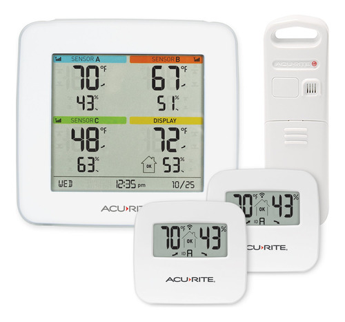 Acurite Medidor De Temperatura Y Humedad Con 3 Sensores De I