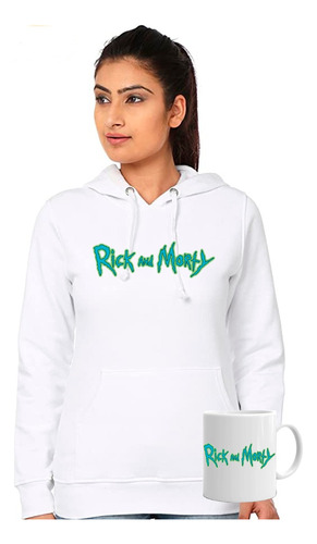 Polerón Canguro Unisex 119 Rick And Morty D7 + Tazón