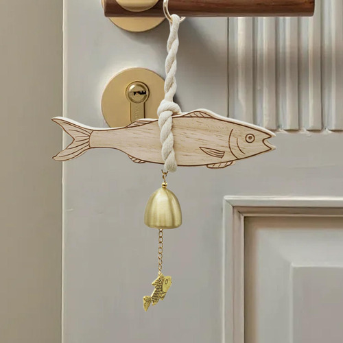 Adorno Decorativo De Pez De Madera, Escultura Decorativa, L