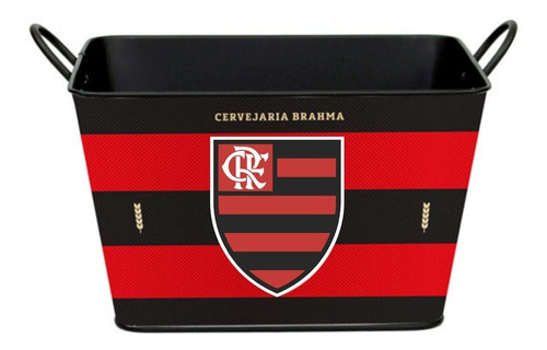 Balde Para Gelo - Cervejaria Brahma - Flamengo 8l Cor Vermelho/ Preto