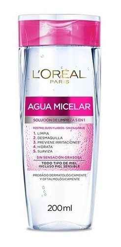 Agua Micelar Limpieza Facial Y Desmaquillante Loreal 5en1