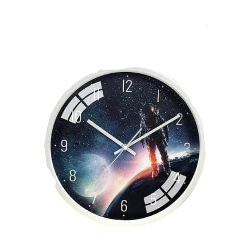 Reloj Pared Mural Silencioso Luminoso Diseño Astronauta 30cm