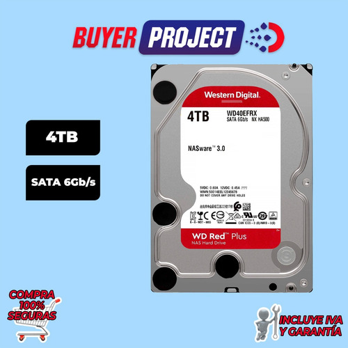 Disco Duro Western D. Wd40efrx De 4tb Pc Sata 3.5 Red