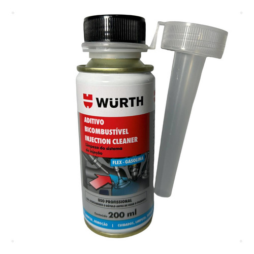 Limpa Bico Injetor Aditivo Combustivel Flex Wurth 200ml