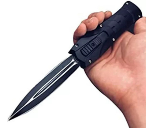 Puñal Cuchillo Navaja Automatica Retractil Horizontal 23 Cm