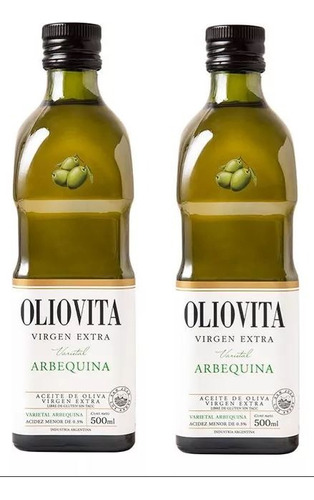 Combo Aceite De Oliva Oliovita Arbequina X2 - 500 Ml Bot