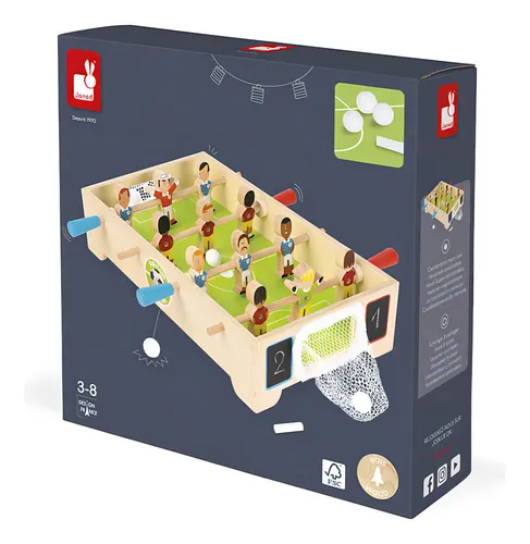 Juego de acción - Janod - Minifutbolín de madera - Mapeado