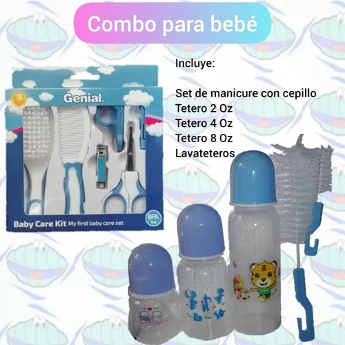 Kit Higiene Para Bebé + Teteros 2oz 8oz + Cepillo Y Peine