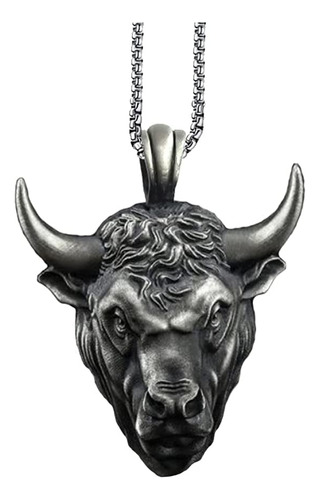 Colgante De Cabeza De Toro Dominante Para Hombre, Collar Pun