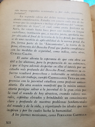 A0 Lineamientos Elementales De Derecho Penal 1a Ed. Tena (Usado)