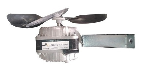 Imagen 3 de 5 de Motor 10w 110v 1550rpm Con Aspa Y Base Para Refrigeración