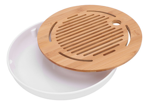 Bandeja De Té Chino De Kung-fu De 10 Pulgadas, Forma Redonda