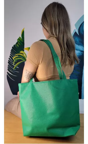 Cartera Tote Bag Bolso Grande Mujer Ecocuero Pu Texturado