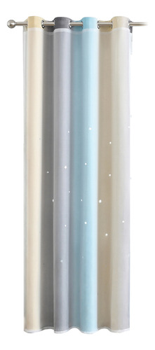 Cortina Double Living Simple Star Curtain Pattern Pattern, 1