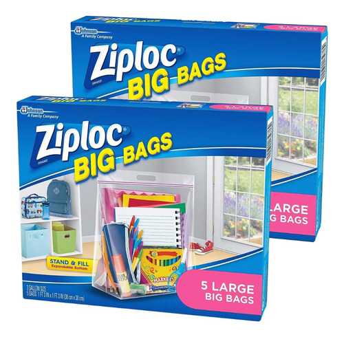 Ziploc Bolsas De Almacenamiento, Doble Cierre Y Parte Infer.