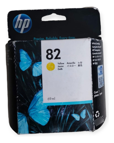 Cartucho De Tinta Original Hp 82 Amarillo C4913a 